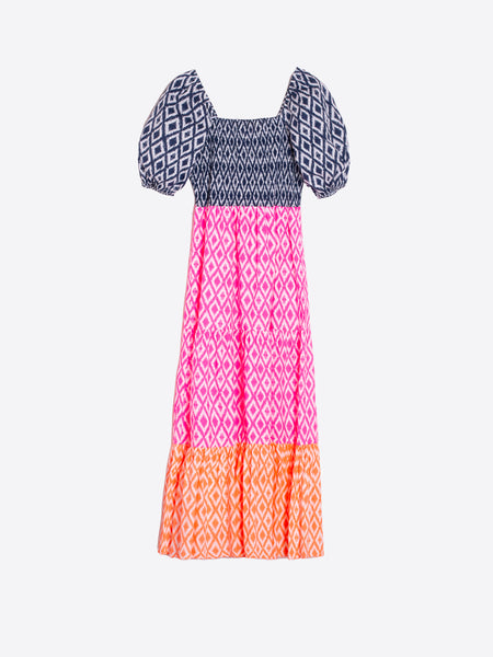 Vilagallo - Tora Ikat Dress - Fluo