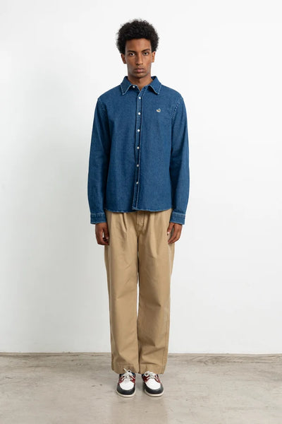 Edmmond Duck  Denim Shirt - Stone Wash