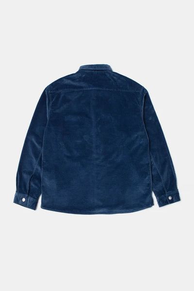 Edmmond L/S Cord John Overshirt - Blue