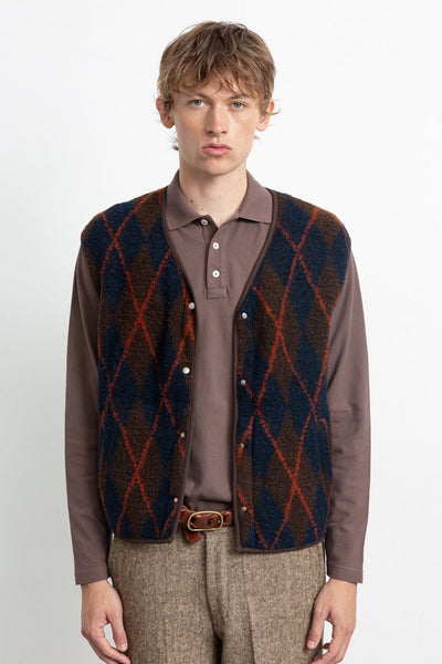 Edmmond Atelier Vest - Brown/Orange