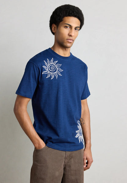 Scotch & Soda Embroidered Tee - Pageant Blue