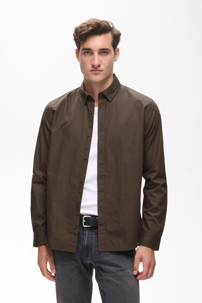 Matinique Machristaldo L/S Shirt - Turkish Coffee (Brown)