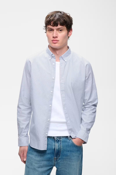 Matinique Striped Matrostol l/S Shirt - Blue Mirage
