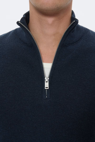 Matinique Malagoon Half Zip - Dark Navy Mel