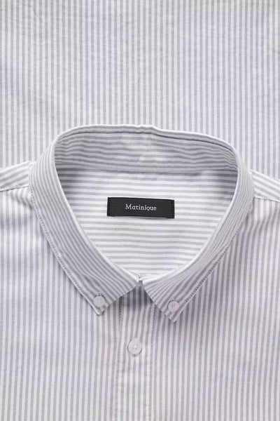 Matinique Matrostol Striped L/S Shirt - Olive Night