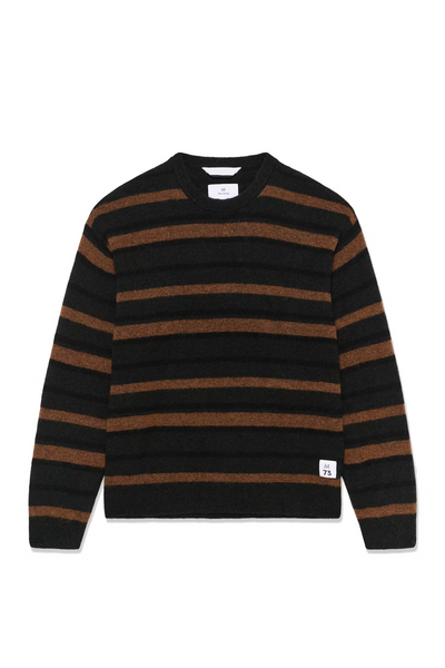 Matinique Masweatio 73 Striped Knit - Pirate Black