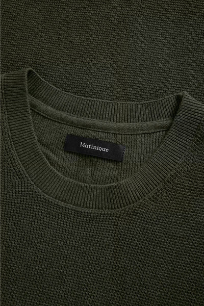 Matinique Malagoon Crew Knit - Dark Forest (Green)