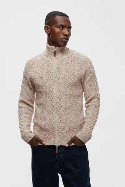 Matinique Mablimey Zip Cardigan - Eggnog