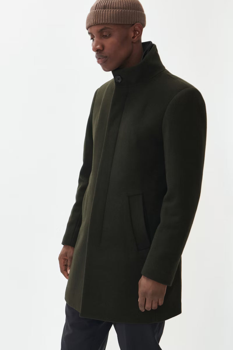 Matinique Harvey N Wool Coat - Forest Night