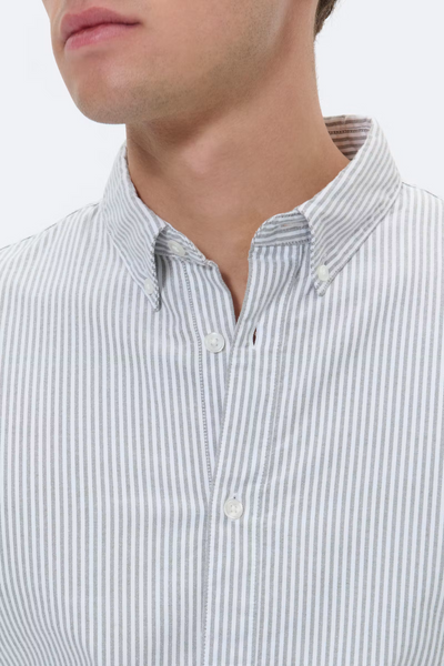 Matinique Matrostol Striped L/S Shirt - Olive Night