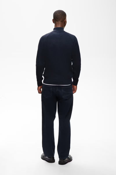 Matinique Mahellson Half Zip Knit  - Dark Navy