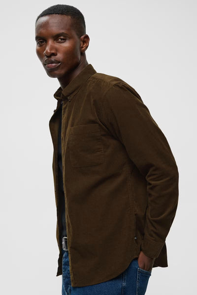Matinique Matrostol Cord Shirt - Dark Earth (Brown)