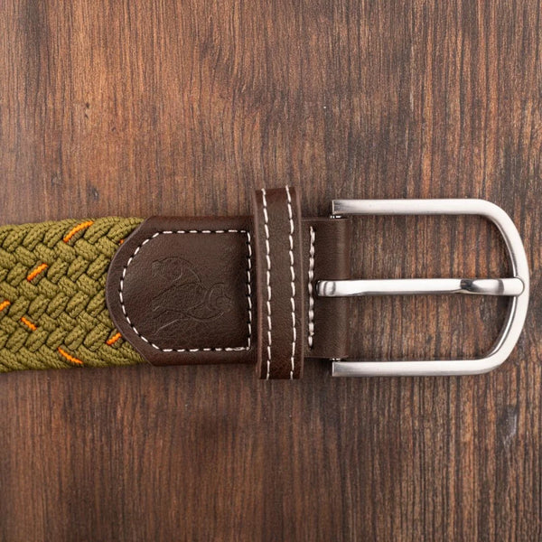 Swole Panda Woven Belt - Khaki Orange