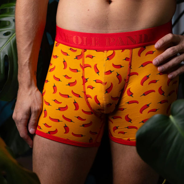 Swole Panda Chilli Print Boxers - Red Band
