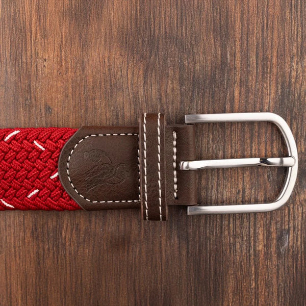 Swole Panda Woven Belt - Red/White Dot