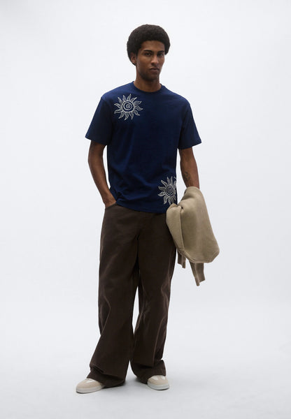 Scotch & Soda Embroidered Tee - Pageant Blue