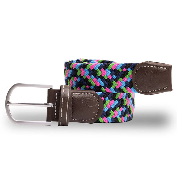 Swole Panda  REPREVE® Woven Belt - Neon Zig Zag
