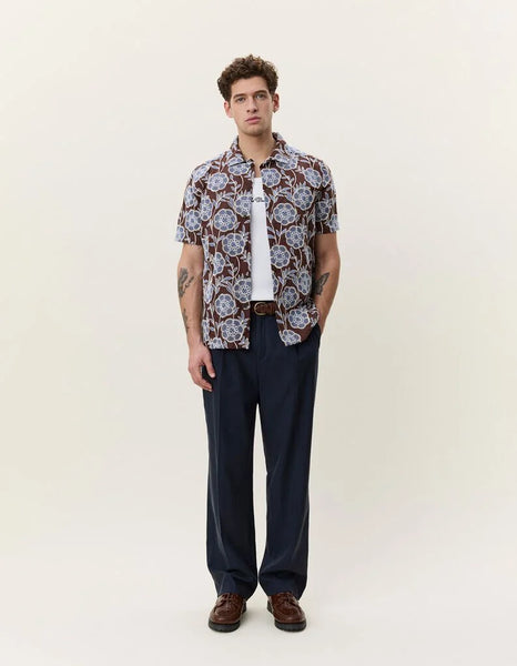 Les Deux Flower AOE S/S Shirt - Delicioso (Brown)