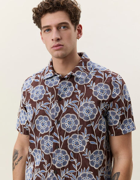 Les Deux Flower AOE S/S Shirt - Delicioso (Brown)