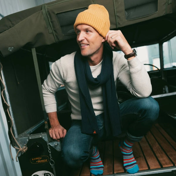 Swole Panda Organic Cotton Scarf - Navy