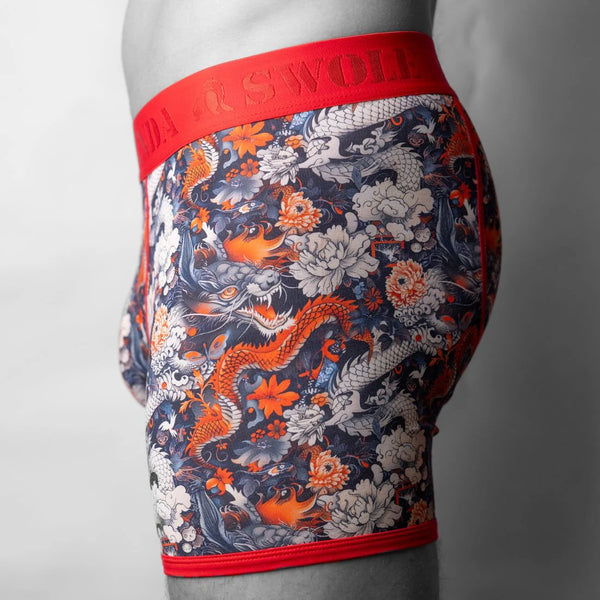 Swole Panda Dragon Boxers - Multi