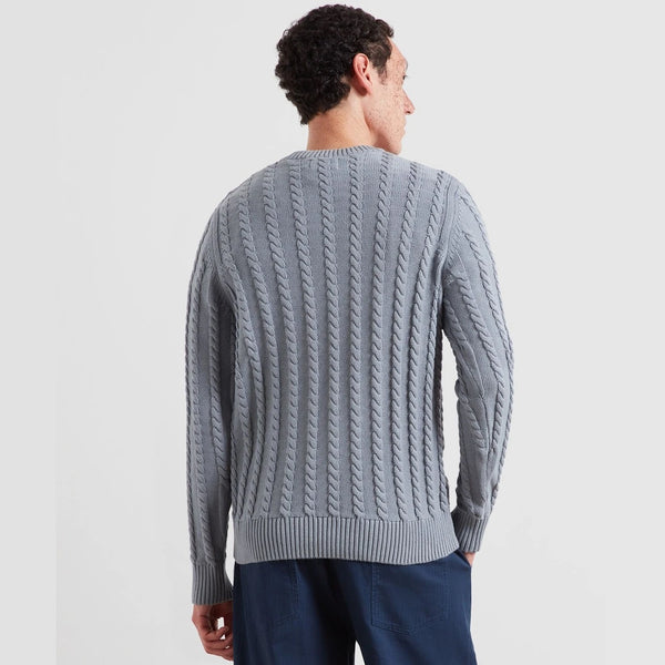 Farah Knight Cable Sweater - Icelandic Blue