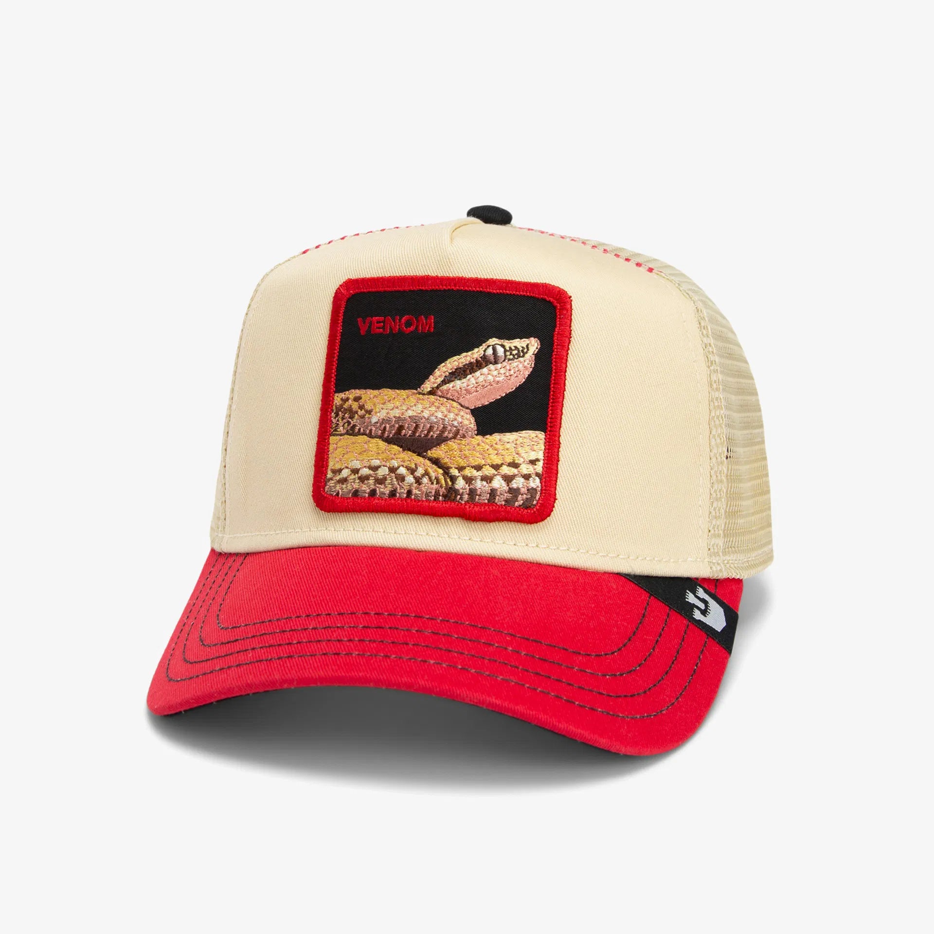 Goorin Bros. The Venom Snake Trucker Cap - Beige/Red