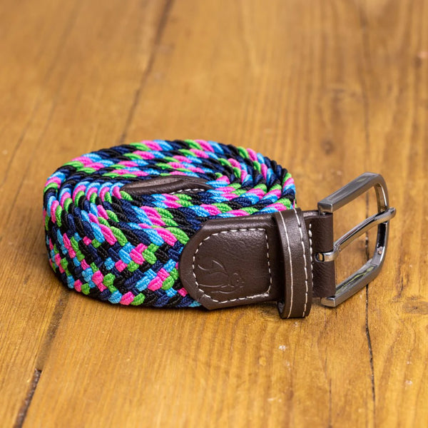 Swole Panda  REPREVE® Woven Belt - Neon Zig Zag