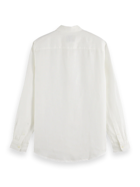 Scotch & Soda Core Linen L/S Button-Down Shirt - Off White
