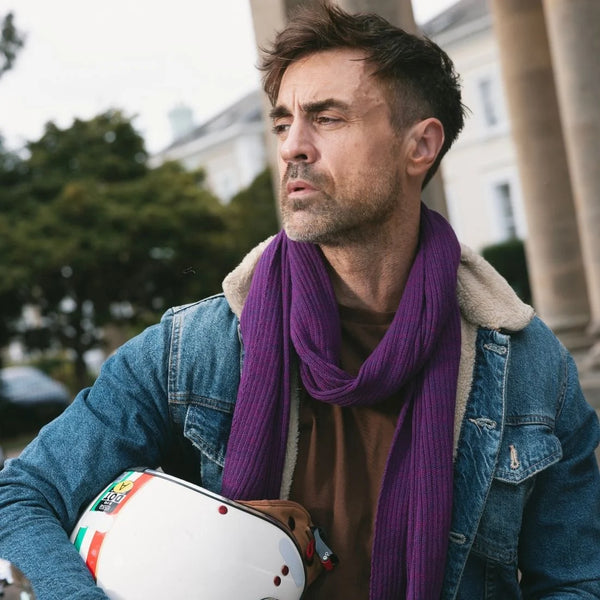 Swole Panda Organic Cotton Scarf - Purple