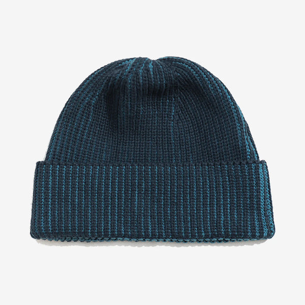 Far Afield Ribbed Knit Beanie - Navy Blue