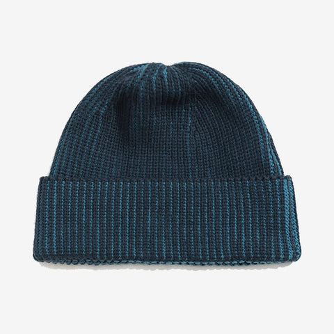 Far Afield Ribbed Knit Beanie - Navy Blue