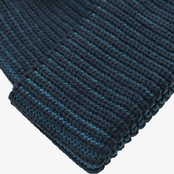 Far Afield Ribbed Knit Beanie - Navy Blue