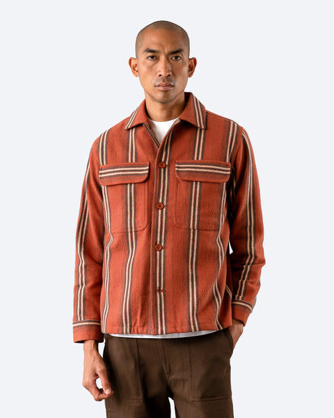Far Afield Yara Stripe Normsk Jacket - Burnt Orange