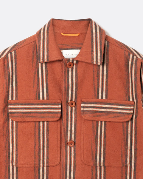 Far Afield Yara Stripe Normsk Jacket - Burnt Orange