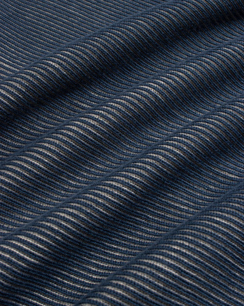 Far Afield Velzy Helio Striped Knitted Shirt - Blue Sand