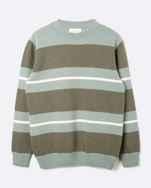 Far Afield Combin Striped Knit - Aqua/Blue Green
