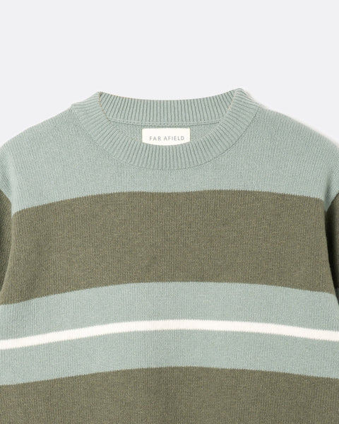 Far Afield Combin Striped Knit - Aqua/Blue Green