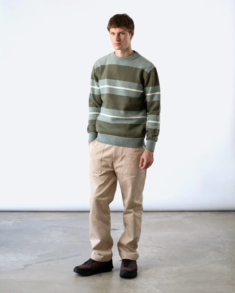Far Afield Combin Striped Knit - Aqua/Blue Green