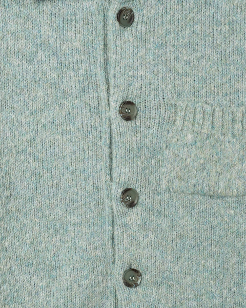 Far Afield Shaggy Station Cardigan - Aqua Blue