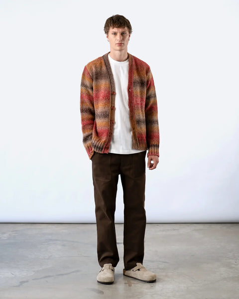 Far Afield - Nepalese Sunset  Buckley Cardigan (Red/Multi Melange)