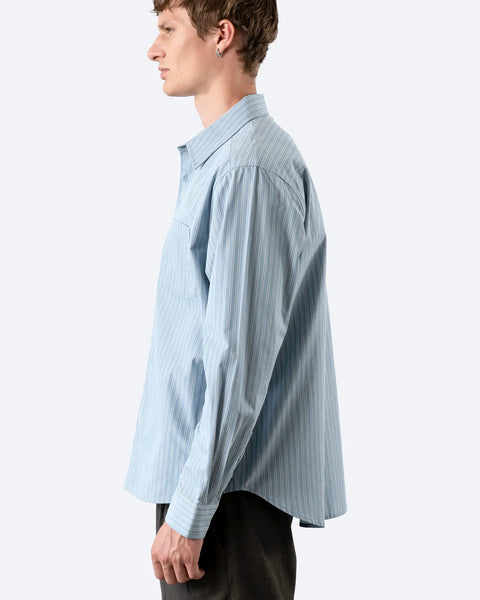 Far Afield L/S Day Shirt - Blue Stripe