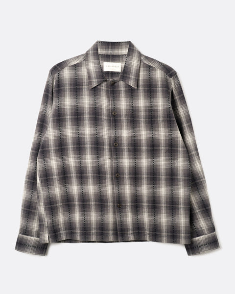 Far Afield Kal Check Busey Shirt - Dark Grey