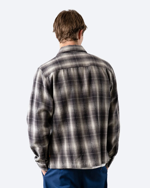 Far Afield Kal Check Busey Shirt - Dark Grey
