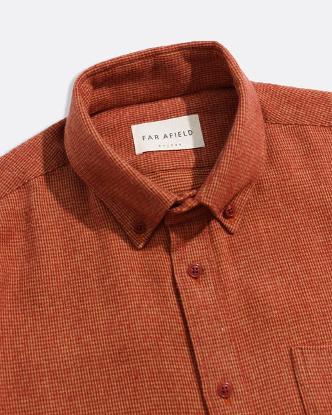 Far Afield Mod Button Down  L/S  Shirt - Red