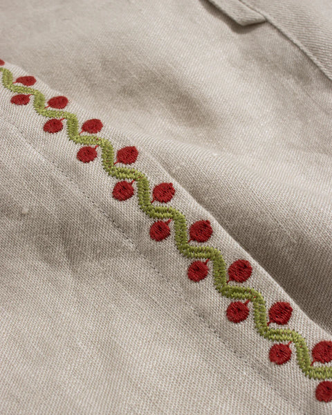 Far Afield Veloso Linen Bay Flower Shirt - Sand