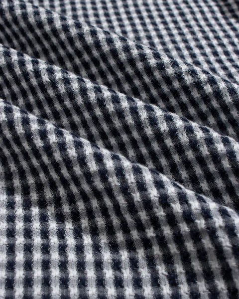 Far Afield Costa Gingham S/S Shirt - Navy