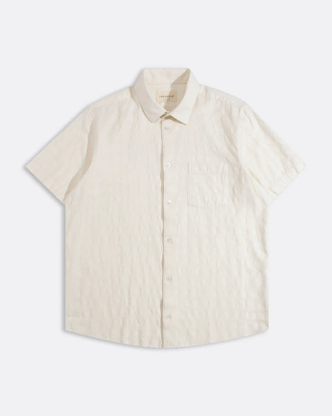 Far Afield Classic Tonal Dobby Shirt - White