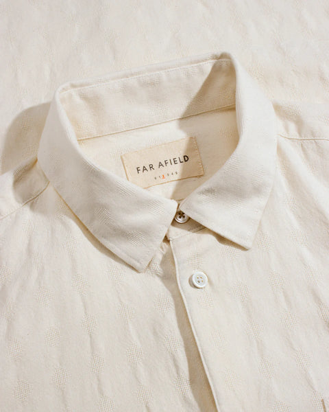 Far Afield Classic Tonal Dobby Shirt - White