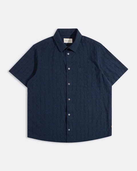 Far Afield Classic Tonal Dobby Shirt - Blue
